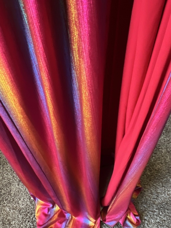 retrofête Multicolor Striped One-Shoulder Sleeveless Belted Maxi Dress Size XL - Picture 5 of 11